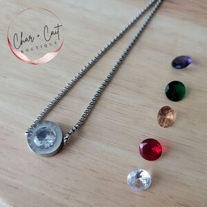 Changeable Silver-Tone Gem Bracelet with Pull String Closure